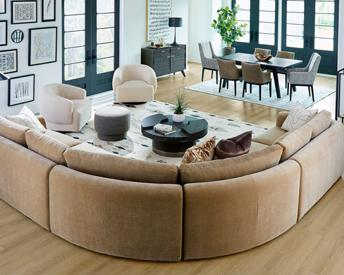 NC Furniture Manufacturer Huntington House Living Room Setting Back Side